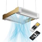 KARBAN Airzone Pure Plus | Two-Unit Square HEPA Air Purifier with Bladeless BLDC Ceiling Fan | Dimmable Color Changing LED light | Real-Time AQI | Smart, Wi-Fi, App, Alexa & Google | 6 Speed | White