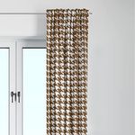 Bacati Houndstooth White/chocolate Curtain Panel