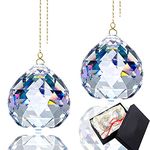 Crystal Ball Prism Sun catcher Crystals Ball Prism Window Rainbow Maker with Chain,Hanging Faceted Prism Balls for Window/Home Wedding Party Decoration