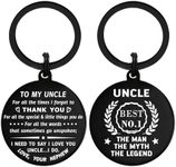 Uncle Father's Day Gifts - Uncle Engraved Keychain - To My Uncle for All the Times that I Forget to Thank You Keyring, Uncle from Nephew