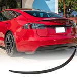 TGFOF Dry Carbon Fiber Trunk Spoiler for Tesla Model S 2021-2023 4-Door Rear Spoiler Wing Lip.