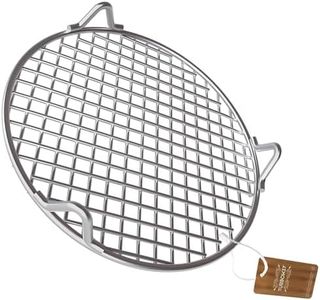 Turbokey Round Barbecue Wire Rack with Legs Dia 9.5" Multi-Purpose Grill Cooling Rack 304 Stainless Steel BBQ Accessories Grill Net for Airfryer Instant Pot/Pressure Cooker (240mm/9.5")