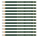 Faber-Castell pencils, Castell 9000 Artist graphite 6B pencils for sketch, drawing, shading, art supplies - box of 12