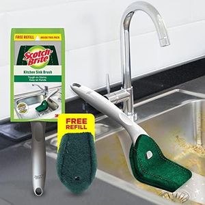 Scotch-Brite Plastic Kitchen Sink Brush (Silver) (Scotch-Brite Kitchen Sink Brush, pack of 1)