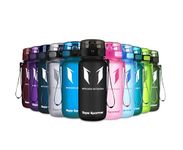 Super Sparrow Sports Water Bottle - 350ml - Non-Toxic BPA Free & Eco-Friendly Tritan Co-Polyester Plastic - For Running, Gym, Yoga, Outdoors and Camping