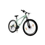 Caya Fade Cycle for Adult Boy & Girl (+12 yrs) | Tyre: 27.5" inch | Steel Frame 18.5 Inches | Ideal Height 5.2 ft | Double Alloy Rim | Dual Disk Brake & Front Suspension Bicycle (Geared) (Aqua Marine)