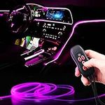 Goodream Interior Car Strip Lights, USB Music Sync Multicolor Multiple Modes LED Fiber Optic Light Ambient Neon Wire Lighting Kits for Sedan Truck SUV Accessories Center Console Dashboard