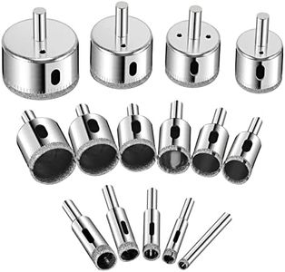 Diamond Drill bits, 15 PCS Diamond Hole Saw Drill Bit Set for Tile Pot, Glass Drill bits for Ceramic Bottles Porcelain Marble Granite Stone