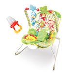 Safe-O-Kid® Harmony Baby Bouncer with 1 Year Warranty, Multi-Position Reclining, with Vibrations, Safety Harness and Toy Bar- Green