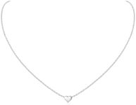 ChicSilver Silver Necklace for Women Tiny Small Heart Necklace for Women Endlessness Love Dainty Necklace - 16"