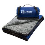 Dagmi Outdoors Sherpa Waterproof Outdoor Blanket. Large Sherpa Stadium & Camping Blankets for Cold Weather. Perfect for Picnic, Concerts, Grass, Car, Boat. Windproof, Extra Warm, Machine Washable.