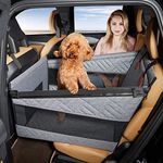 TKYZ Dog Car Seat for Medium Dogs,Back Seat Extender for Dogs,Large & Small Dog Car Seat Cover for Back Seat, Dog Hammock for Car Back Seat Dog Bed Mattress,Pet Car Seat for Car SUV Truck(Black-L)