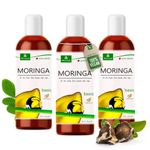 MoriVeda Moringa Oil Basic 300ml I Pressed from Oleifera Seeds and pods I for Skin Care, Hair Care, Wound Care, Anti-Aging Behen Oil (3x100)
