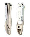 Beauté Secrets Nail Cutter Clippers With Curved Nail File, Fingernail and Toenail Clipper Cutter, Stainless Steel Nail Trimmer