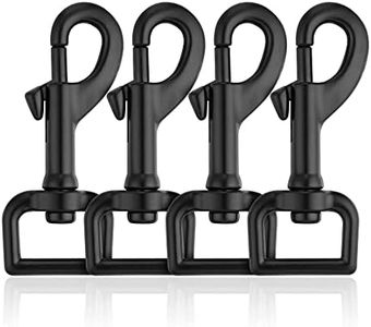 Swivel Eye Bolt Snap Hooks Black Heavy Duty Dog Leash Clips Dog Leash Clasp Dog Leash Snaps Hooks Trigger Clip Trigger Snaps 3/4" 4pcs