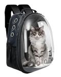 Buraq Economy Pet Carrier Backpack, Designed with Breathable Space, Ventilated Cat Bag, Comfortable Cat Carrier for Outdoor Use (Black)