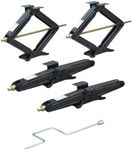 Bastion Distribution RV Trailer Camper Stabilizer Leveling Scissor Jacks with Handle 30" 5000lbs Set of 4