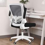 FelixKing Office Chair, Ergonomic Desk Chair with Adjustable Height and Lumbar Support Swivel Game Chair Desk Computer Chair with Flip up Armrests for Conference Room (White)