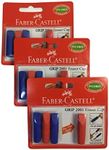 Faber-Castell Grip 2001 PVC Free Eraser Toppers Eraser Cap Eraser Top As an Eraser for Black Lead Pencils Or As Pencil Lead Protector Suitable for School Kids and Office (Total of 12 Eraser Caps)