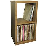 WATSONS CUBE - 2 Cubby Square Display Shelves/Vinyl LP Record Storage - Oak