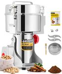 CGOLDENWALL 2000g Superfine Grain Mill Electric Stainless Steel Spice Grinder Open-Cover-Stop for Dry Cereal/Herb/Coffee 3000W Powerful Motor, 32000RPM Speed with Overload Protection