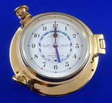 Meridian Zero Brass Ships Porthole Tide Clock