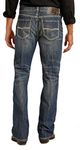 Rock & Roll Denim Men's Straight, Dark Wash, 30W x 36L