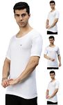 Lux Cozi Men's Cotton Vest (Pack of 4) (8904209871381_COZI_WH_RNS_95_White)