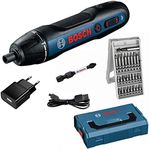 Bosch Professional Bosch GO Cordless Screwdriver (Includes 25-Piece Bit Set, Charging Cable, L-BOXX Mini)