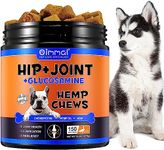 RSGRT Hip and Joint Supplements Chews for Dogs, 150PCS Hip & Joint Care Tablets with Glucosamine, Chondroitin, Green-Lipped Mussels and Vitamins for Dog Joint Care (Duck Flavor)