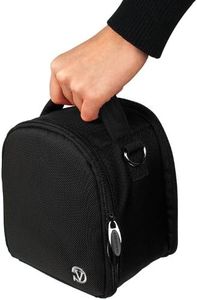 Travel Shoulder Bag Carrying Case (Black) for Nikon Coolpix L120, V1, P100, P500, P7000, P7100, D3800, D800 Digital SLR DSLR Professional Camera