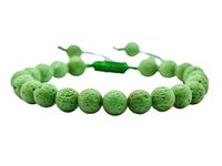 Crystal Heaven Green Lava Stone Bracelet For Women Men With Healing Crystal And Reiki Stone - Beautiful Gemstone Adjustable Beaded Bracelet For Balance, Harmony & Positive Energy