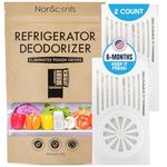 NonScents Refrigerator Deodorizer (2-Pack) - Outperforms Baking Soda - Fridge and Freezer Odor Eliminator