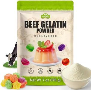 Beef Gelatin Powder Unflavored, 7 oz/198 g Grass Fed Gelatin Powder, Premium Thickening Agent, Gluten & Sugar Free, for Gummies, Jello, Baking, Cooking, Drinks