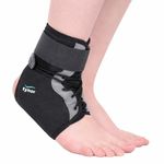TYNOR Ankle Brace, Black, Medium, 1 Unit