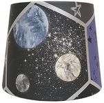 Space Planet Lampshade Ceiling Light Shade Navy Geometric Hexagon Design Stars