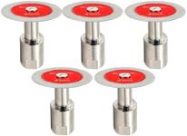 FOCSTOL Mini Diamond Glass Cutting Disc - 5pcs 2 Inch(50mm) Glass Saw Blade with 5/8"-11 Flange for Glass Jade Crystal Wine Bottle Ceramic Tile