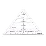 Yetaha Triangle Quilting Ruler, Sewing Patchwork Template Handmade Drawing Tools for DIY Crafting Supplies (60-Degree Triangles)