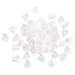 Nice Design200Pcs Clear Soft Plastic Earring Backs Hooks Stoppers Ear Post Nuts Findings Accessories for Jewelry Making Stud Earrings DIY