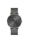 Daniel Wellington Stainless Steel Classic 40 Anthracite Graphite Grey Dial Men Analogue Watch, Gray Band