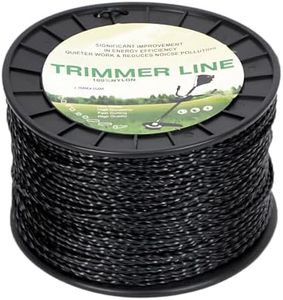 EZONEDEAL Twisted String Trimmer Line, High-Strength Trimmer Line with a Twist Shape, Reduces Noise While Improving Cutting Efficiency, Weed Eater String, String Trimmer Line of Black Premium Nylon