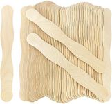 KTOJOY 100 Pcs Wooden Fan Handles 8 inch, Jumbo Craft Sticks for Wedding Programs, or Paint Mixing Crafts Home Art Projects, Classroom Art Supplies