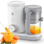 Bellababy Baby Food Maker, Multifunctional Baby Food Processor, Puree Blender Steamer with Reversible Steam Basket, One Button Easy Operation & Large Opening for Easy Cleaning