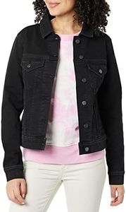 Amazon Essentials Women's Jean Jacket (Available in Plus Size), Black Wash, Small