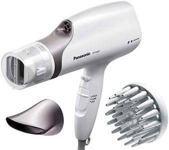 Panasonic Nanoe Salon Hair Dryer with Oscillating QuickDry Nozzle, Diffuser and Concentrator Attachments, 3 Speed Heat Settings for Easy Styling and Healthy Hair - EH-NA67-W (White)