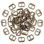Swpeet 60Pcs 1 Inch / 25mm Bronze Heavy Duty Multi-Purpose Metal Roller Buckles Metal Rings for Belts Hardware Bags Ring Hand DIY Accessories Keychains Belts and Dog Leash