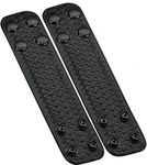 Duty Belt Keeper Double Width 1.75 inch for Belts 2 1/4 inch Wide, Basketweave Genuine Leather and Black Snap 2 Pack