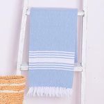 HABER Herringbone Collection 100% Cotton Extra Large Bath Towels, Multi-use, Quick Absorbent, hygienic Bath Towel, Size 94 X 178 cm (Blue Sky)