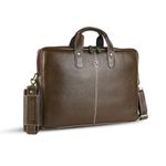 HAMMONDS FLYCATCHER Genuine Leather Office Bag for Men - 15.6 Inch Laptop Bag for Men for Professionals, Business Travelers - Adjustable Straps & Multiple Compartments - 1 Year Warranty - Brushwood