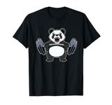 Funny Panda Weight Lifting Dumbbell Training Muscle Building T-Shirt